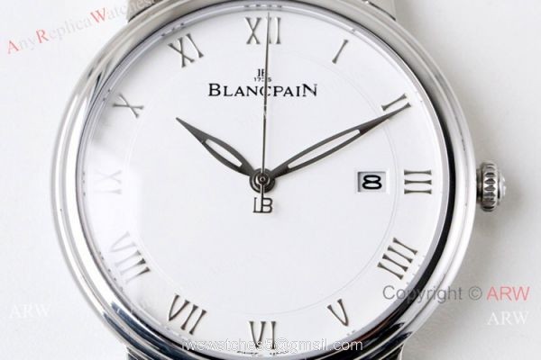 Swiss Grade Replica Blancpain Villeret Ultraplate Lovers Watch White Dial 4