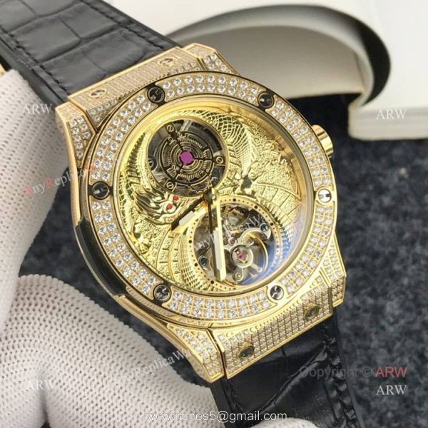 Best Hublot Classic Fusion Tourbillon Iced Out Watch Hublot Knock off 4