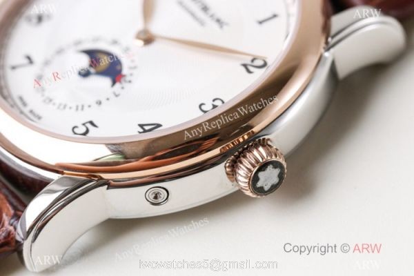 Best 1 1 Replica Mont Blanc Star Legacy Moonphase Rose Gold Watch Swiss Made 4