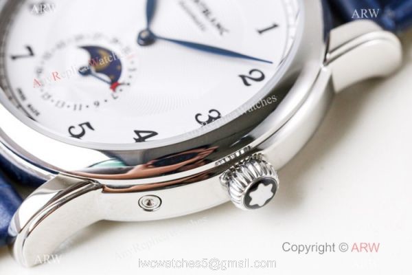 Best 1:1 Montblanc Replica Watch Star Legacy Moonphase U0116508 N White dial Watch 4