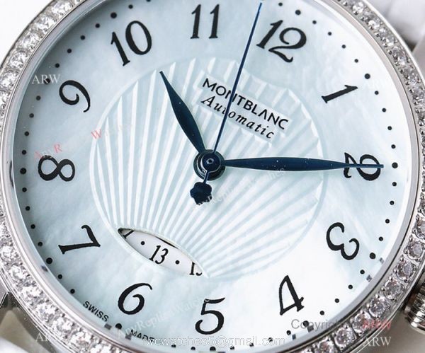 Swiss Montblanc Boheme Date SS Watch 33mm Women Mont Blanc Bracelet Replica 4