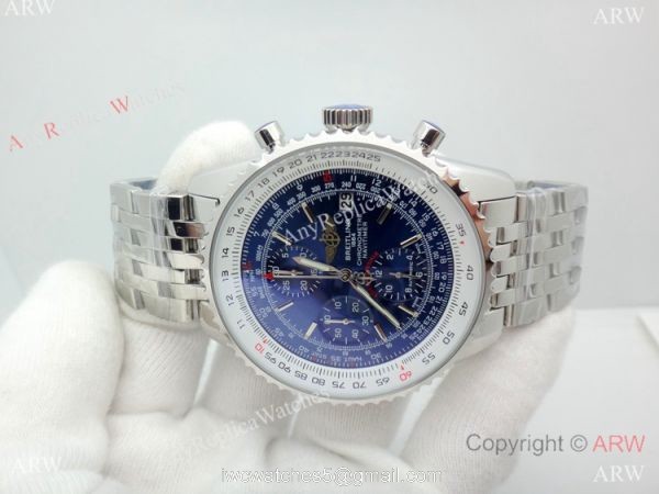 New Replica Breitling Navitimer Edition Speciale 46mm Watch SS Blue Dial 4