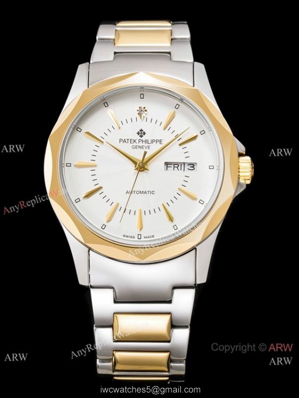 Newest Fake Patek Philippe Geneve 904L Silver Steel White Dial Watch 4