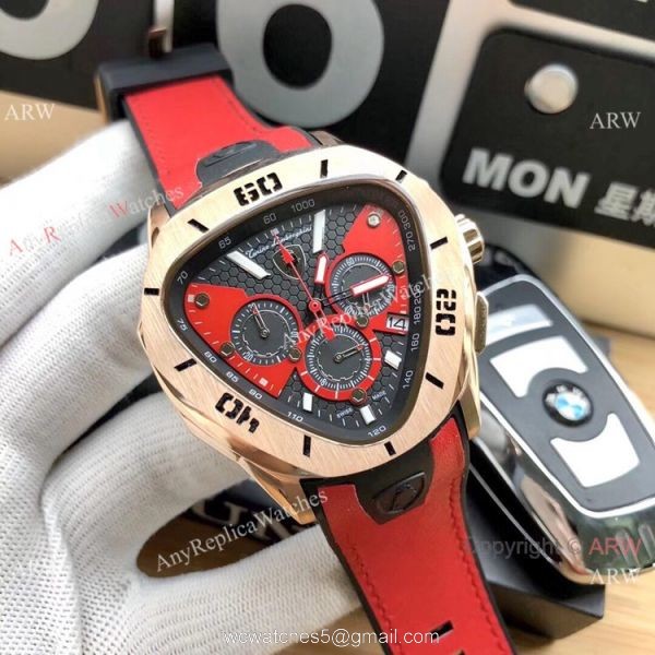 Copy Tonino Lamborghini Spyder C Line 66 anniversary Watches SS Black Dial 4