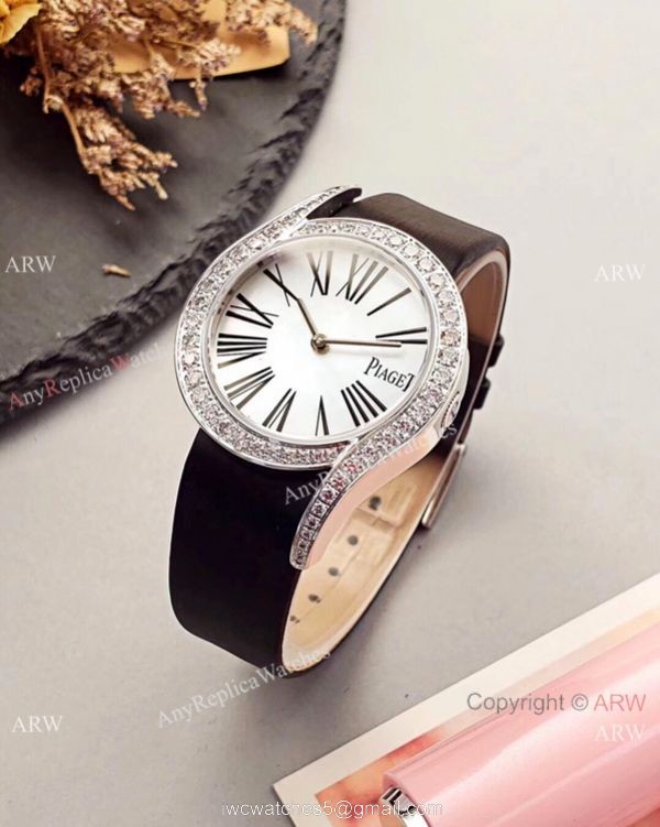 Replica Piaget Limelight Gala SS Green Dial Ladies Watch Quartz Movement 4