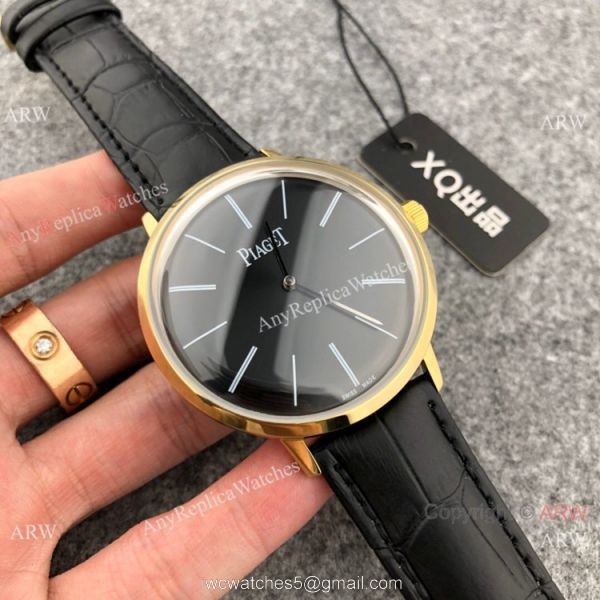 High Quality Piaget Altiplano Men Watches SS Black Dial 42mm 4