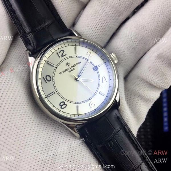 Copy Vacheron Constantin Geneve Stainless Steel Black Watch Low Price 4