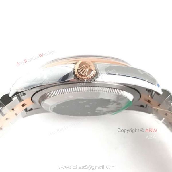 AR Factory V2 Rolex Datejust Black Face Two Tone Rose Gold Watch Rolex ?R 3135 Movement 4