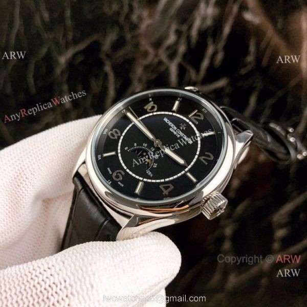 Copy Vacheron Constantin Moon phase Men Watches Silver Dial 4