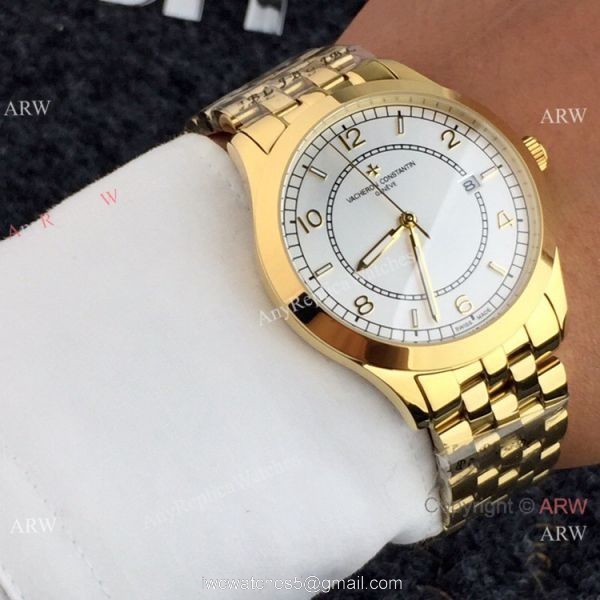 Replica Vacheron Constantin Geneve Automatic Watch SS Black Face 4