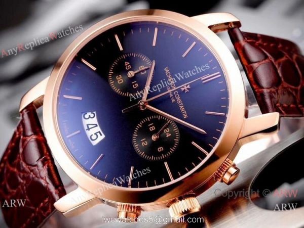 Copy Vacheron Constantin Geneve Chronograph Watches Rose Gold 4