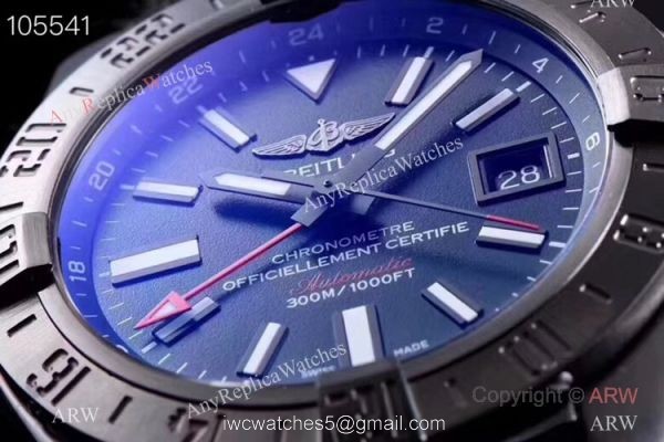 Replica Breitling Avenger II GMT 2836 SS Black Dial Watch GF Factory 4