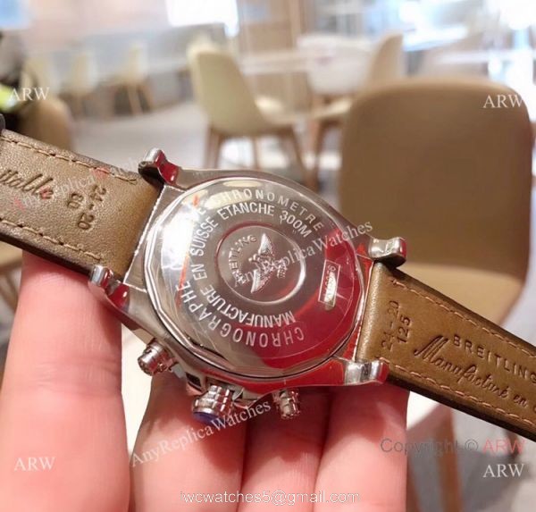 New Copy Breitling Super Avenger II SS Brown Leather Strap Watch 43mm 4
