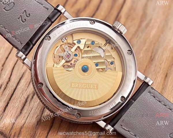 Replica Breguet Tourbillon Automatic 43mm Men Watch Rose Gold 4