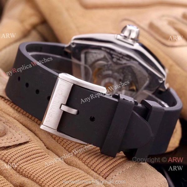 Copy Hamilton Ventura XXL Auto Elvis Anniversary Blacksteel Watch 45mm 4