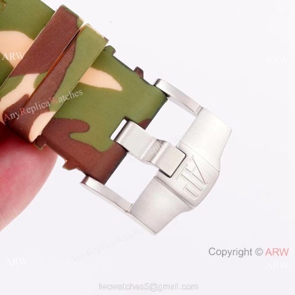2019 Copy Audemars Piguet Royal Oak Offshore Watch SS Camouflage Strap 4