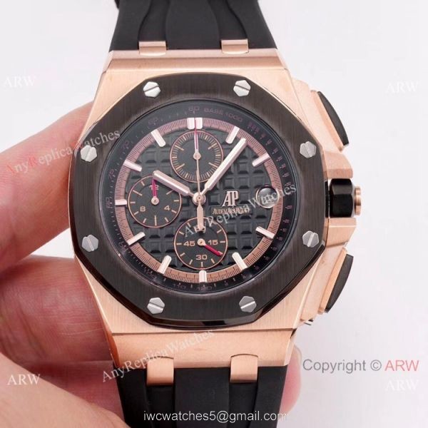 Copy Audemars Piguet Royal Oak Offshore SS BlackRed Face watch New Style 4