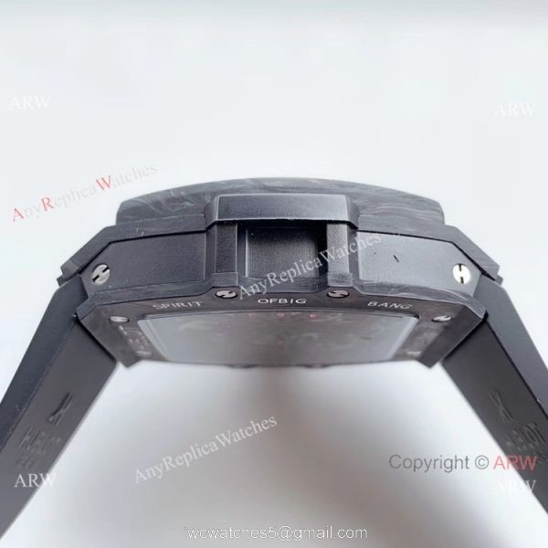 Swiss Grade Replica Hublot Spirit of Big Bang Tourbillon Carbon 42mm Watch All Black 4