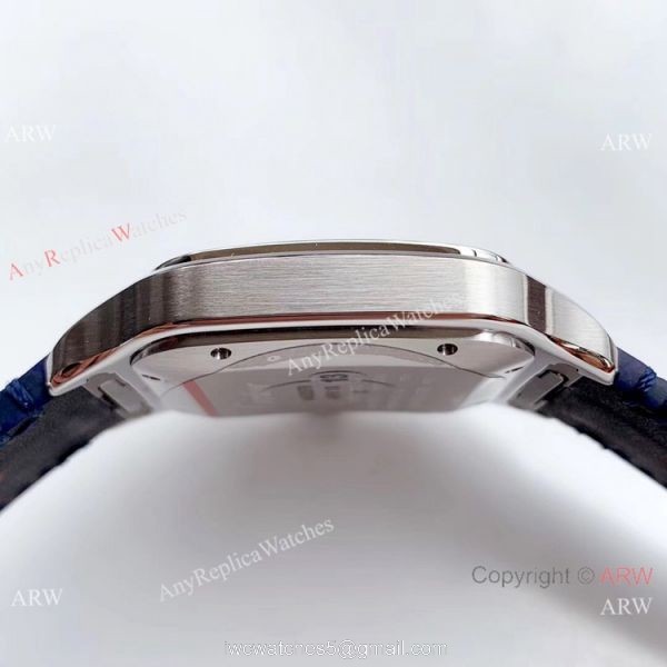 Hbbv6 Replica Cartier Santos Swiss 9015 Gradient Blue Dial Watch 4