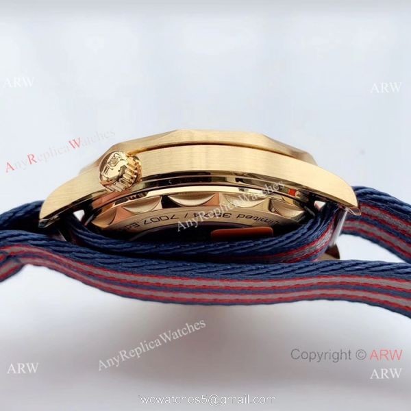 OM Factory Omega Commanders 007 James Bond Watch Replica Yellow Gold 4