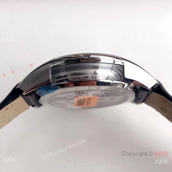 Copy Omega De Ville Hour Vision VSF 1:1 8500 Watch Dark Blue Leather Strap 4