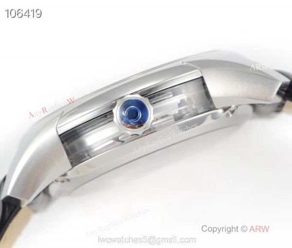 VSF Omega De Ville Hour Vision Co-Axial Copy Watch BlackSilver Face 4