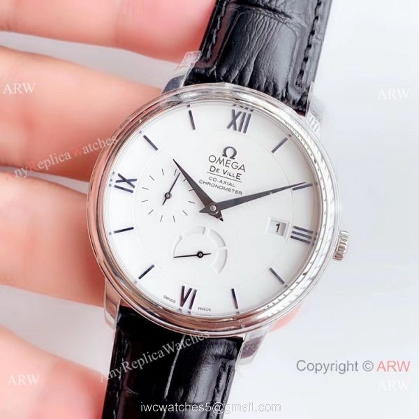 DV Factory De Ville Prestige Power Reserve Omega Watch White Face 4