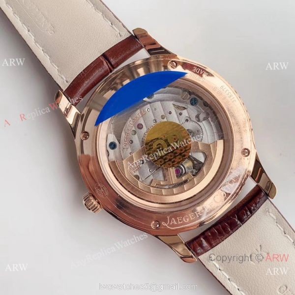 ZF Factory Jaeger-LeCoultre Master Control 39mm Watch Rose Gold Black Face 4
