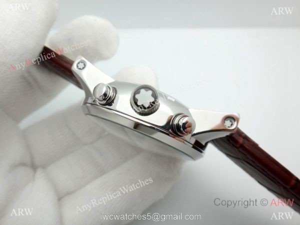 Mont Blanc Clone Time Walker Tourbillon SS White Dial Watch Automatic 4