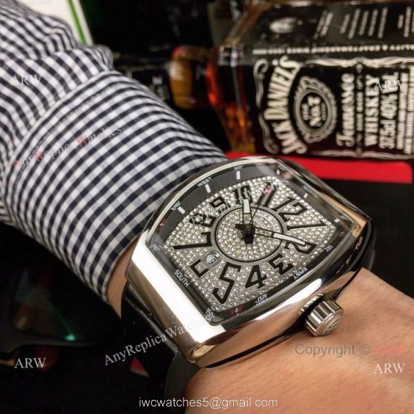 New Copy Franck Muller Vanguard Yachting V 45 Watch Diamond Face 54mm 4
