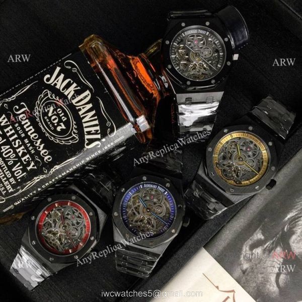 New Style Fake AP Skeleton Watch Audemars Piguet Royal Oak Gold Inner Watch 4