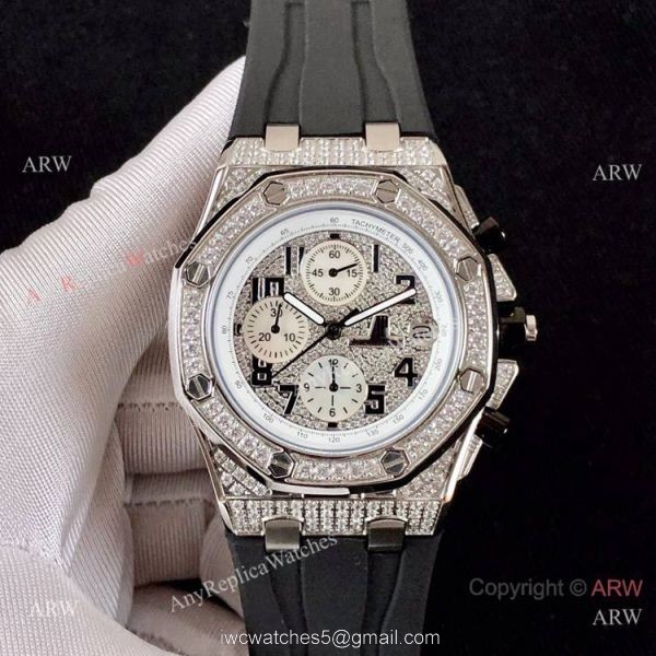 Copy Audemars Piguet Ice Royal Oak offshore Limited Edition Rubber Strap Watches 4