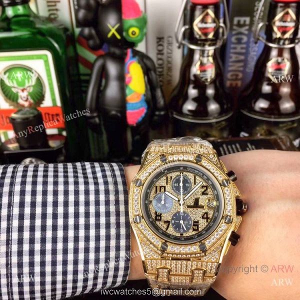 Buy Royal Oak Offshore Limited Edition AP Iced Out Replica Watch 4