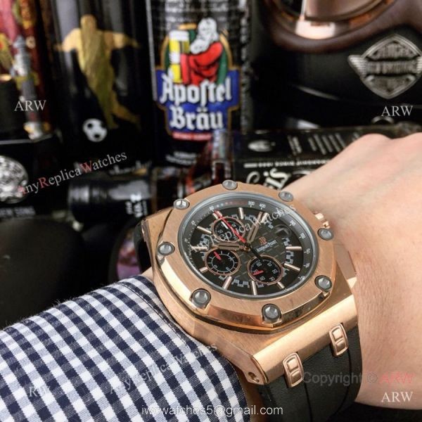 Japan Grade Copy Audemars Piguet Royal Oak offshore Michael Schumacher Watch Rose Gold 4