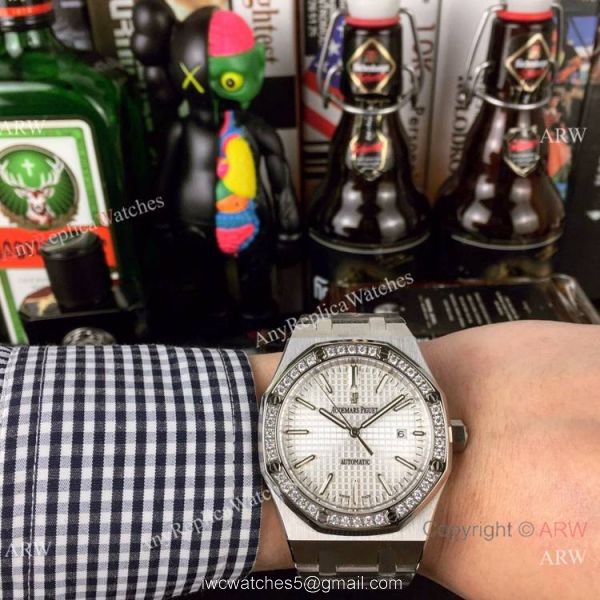Best Copy Audemars Piguet Royal Oak 44mm Watch Stainless Steel Diamond bezel 4