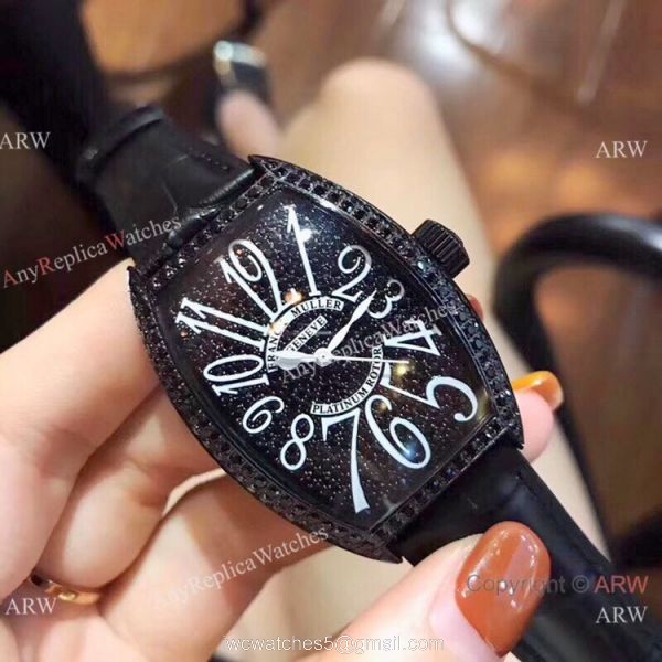Franck Muller Platinum Rotor Black Diamond Men Watch Knock off Watches China 4