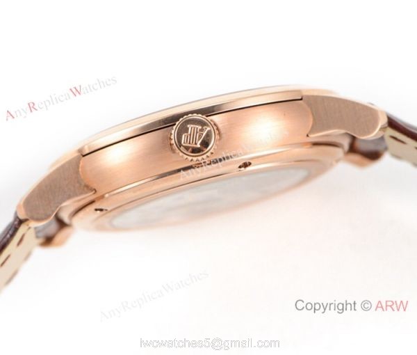 GB Factory replica Audemars Piguet Jules Audemars Rose Gold Black MOP Dial Watch 4