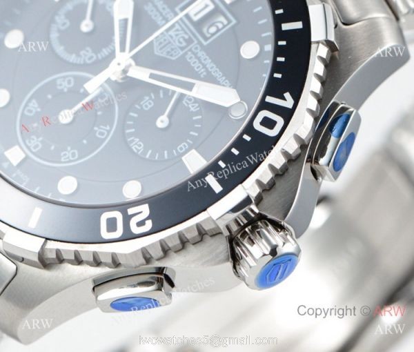 Copy Tag Heuer Aquaracer 300m Stianless Steel Black Bezel Watch SWISS QUARTZ 4