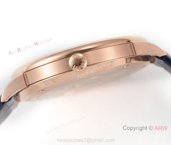 Swiss Grade Copy A.Lange Sohne Saxonia Thin 2892 Watch Rose Gold New Blue Dial 4