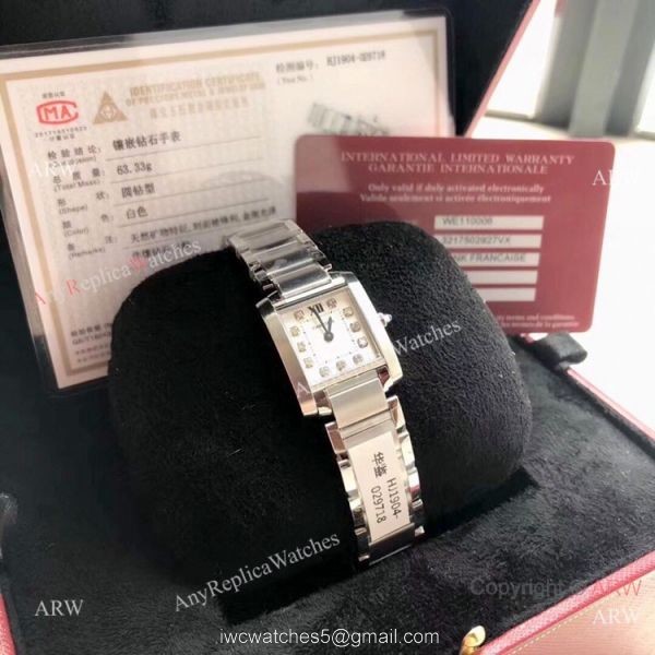 Swiss Quality Copy Cartier Tank Francaise CC 708 177 Lady watch Diamond Markers 4