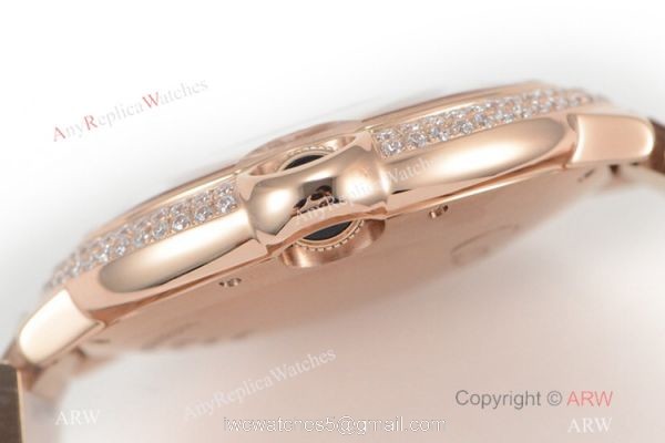 (CR) Swiss Copy Cartier Ballon Bleu de 42mm Watch Rose Gold Diamond 4