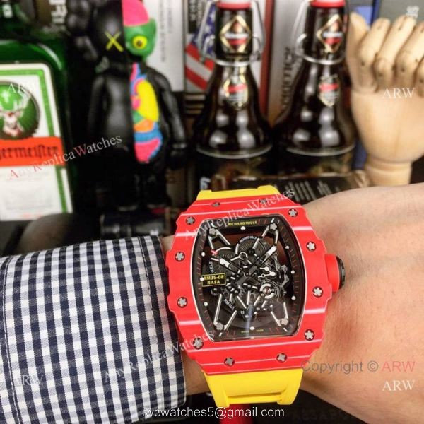 Swiss Grade 1 Richard Mille RM35-02 Rafael Nadal Watches Rubber Strap 4