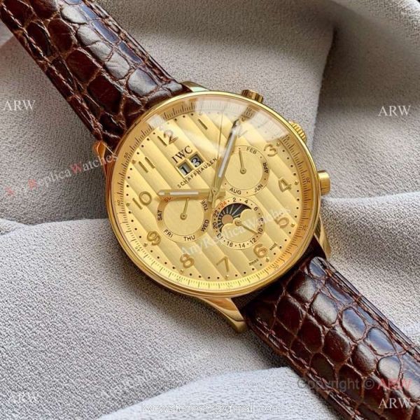 Copy IWC Portofino Grand Complication SS White Dial Watch Best Quality 4