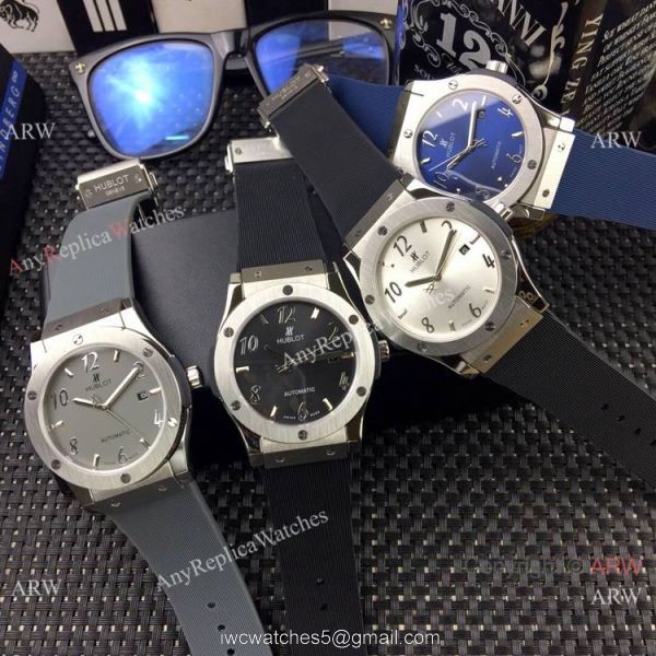 Clone Hublot Classic Fusion Automatic Watch SS Black Rubber Band 4