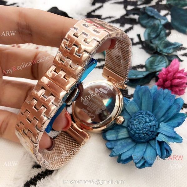 New Copy Cartier Pasha de Black Dial Rose Gold Watch 35mm Women 4