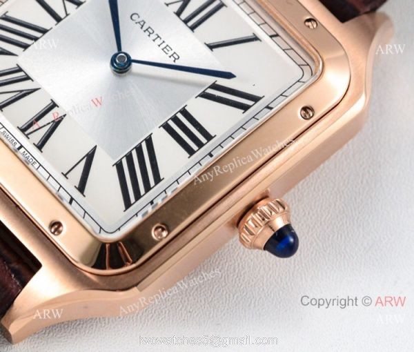 Swiss 9015 Cartier Santos-Dumont Rose Gold Watch New Cartier Watches 4