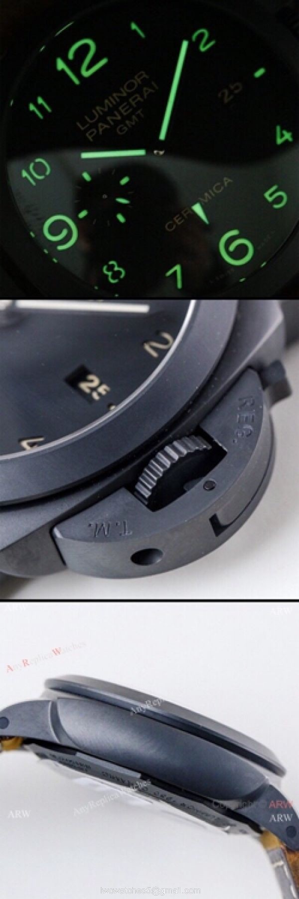 (VS) Swiss Copy Panerai Luminor GMT 1950 Ceramica PAM 441 Watch 4
