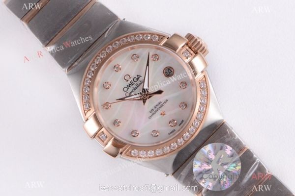 Omega Constellation 2-Tone Rose Gold 8521 Watch Super Clone 4