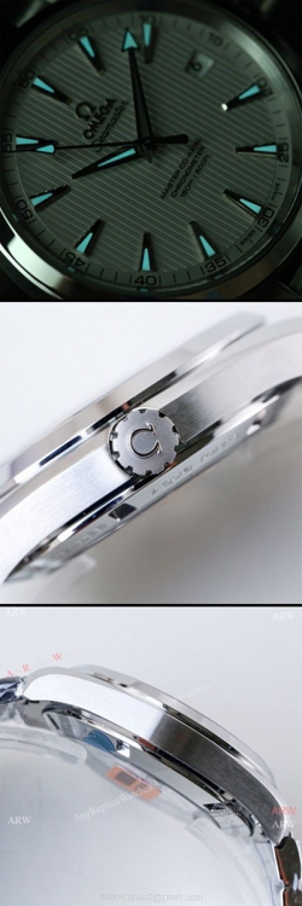 (VSF)Omega Seamaster Aqua Terra Copy Watch SS White Dial 4