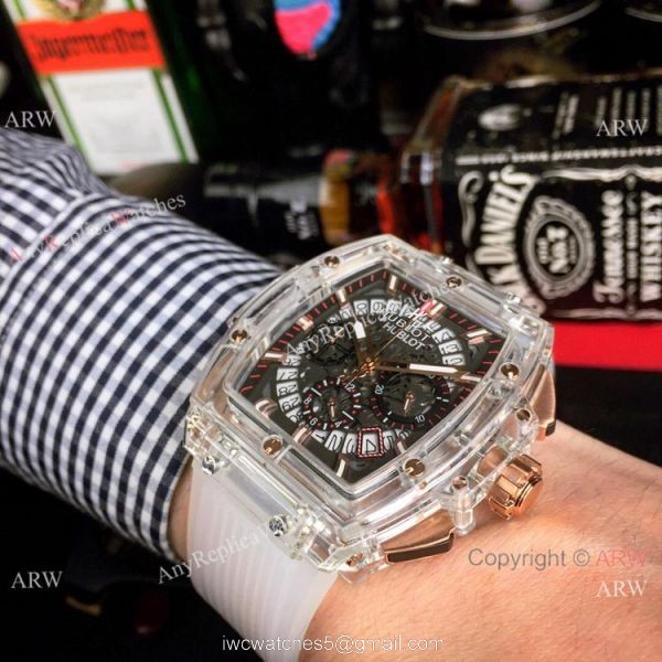 Fake Hublot Geneve Big Bang Unico Sapphire Hublot Transparent Watch 4
